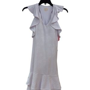 Lilly Pulitzer White Ruffle Midi Dress